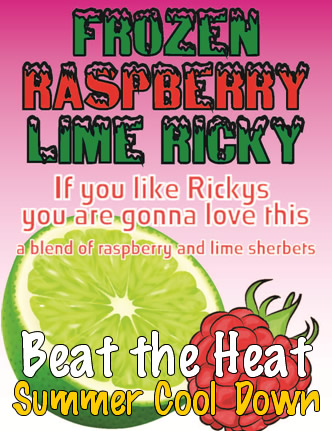Beat the Heat - Frozen Raspberry Lime Rickey Freeze