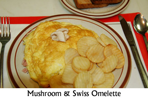 Mushroom and Swiss Cheese Omelette