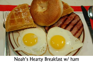 Noah's Hearty Breakfast with Ham