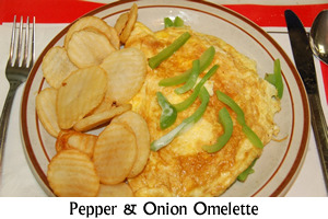 Pepper and Onion Omelette