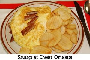 Sausage and Cheese Omelette