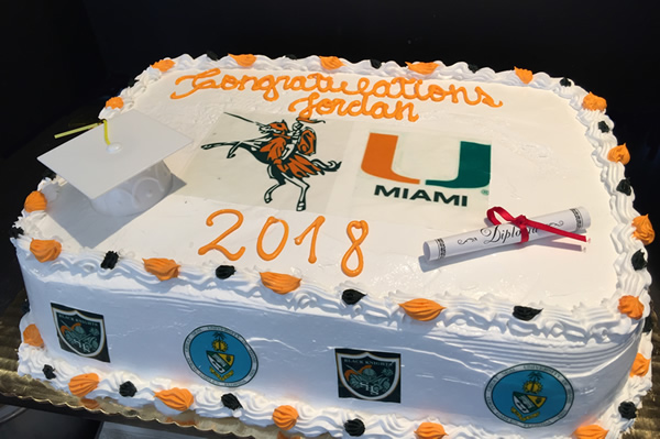 University Of Miami Hurricanes Father's Day Football Cake 