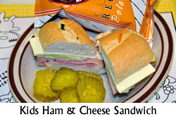 Kid's Ham and Cheese Sandwich