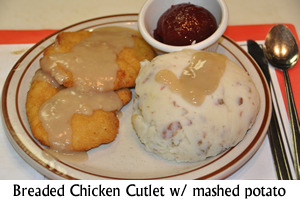 Breaded Chicken Cutlet with Mashed Potato