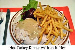 Hot Turkey Dinner with French Fries