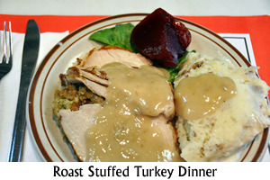 Roast Stuffed Turkey Dinner