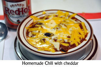 Homemade Chili with cheddar