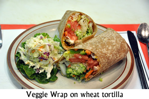 Veggie Wrap on Wheat Tortilla