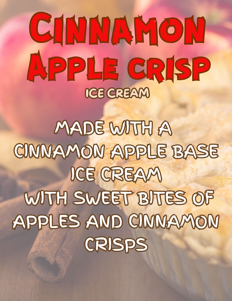 Cinnamon Apple Crisp - made with a cinnamon apple base with sweet bites of apples and cinnamon