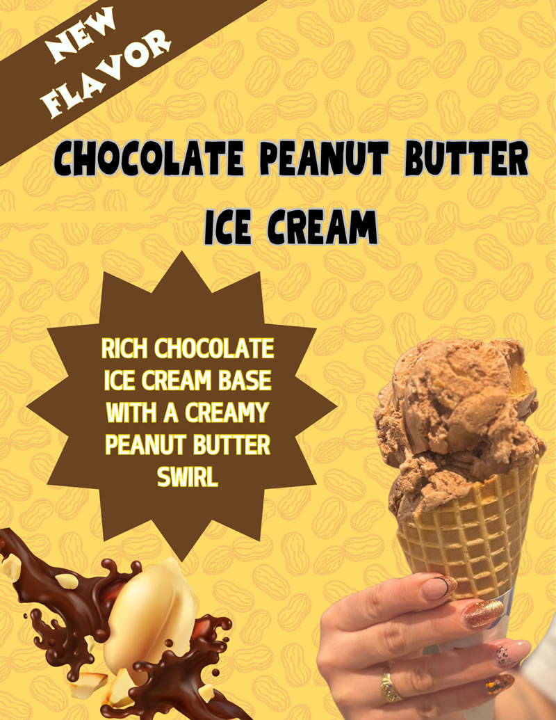 Chocolate Peanut Butter Swirl Ice Cream Flavor