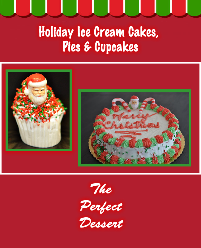 Xmas Ice Cream Cakes, Pies and Cupcakes