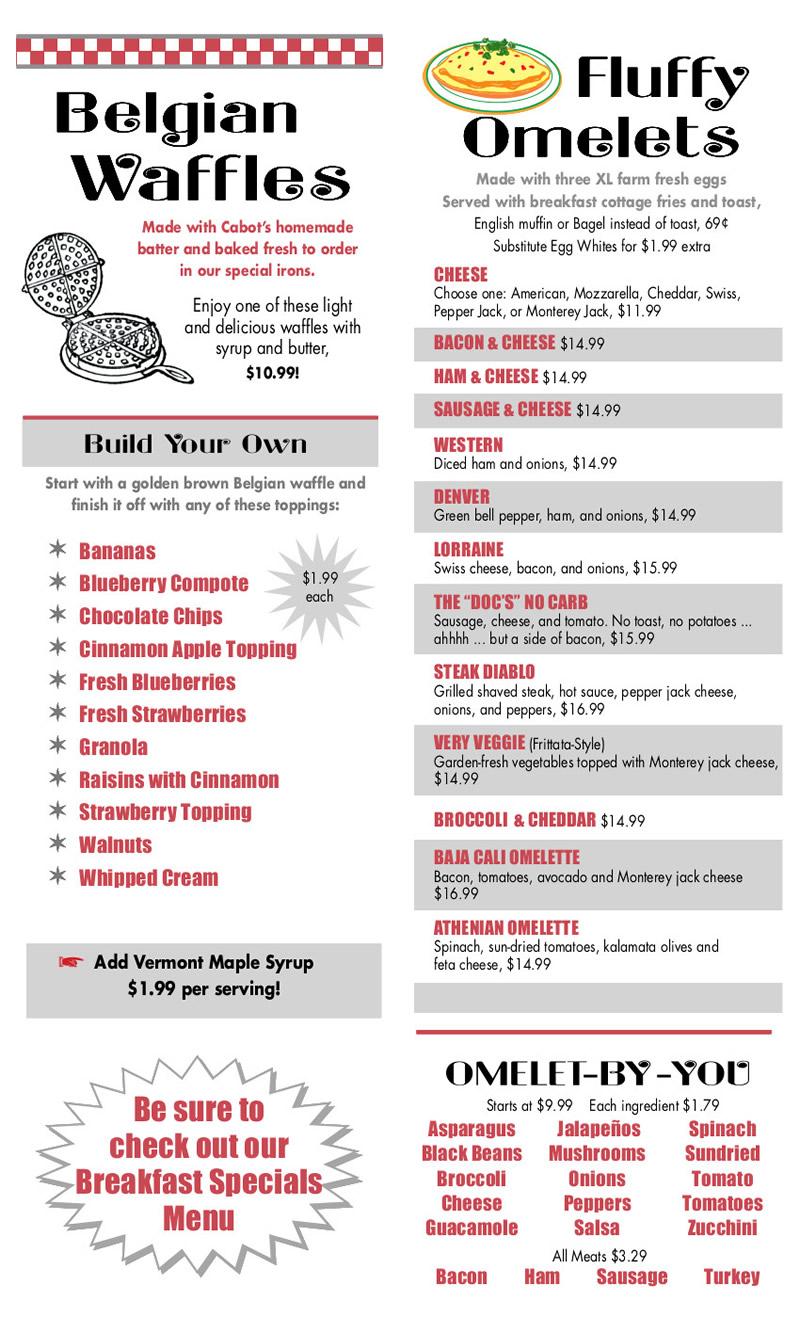Waffles and Omelettes