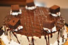 Order Ref: CS-015 Coffee Kahlua Brownie Candy Shoppe Ice Cream Cake.