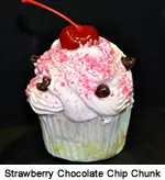 Strawberry Chocolate Chip Chunk Ice Cream Cupcakes