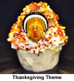 Thanksgiving Turkey Ice Cream Cupcakes