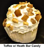 Toffee with Heath Bar Candy Ice Cream Cupcakes