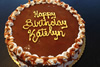 Order Ref: CS-032 Custom Butterscotch Candy Shoppe Ice Cream Cake with butterscotch chips.